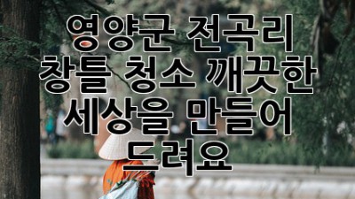 영양군 전곡리 창틀 청소, 깨끗한 세상을 만들어 드려요! ✨